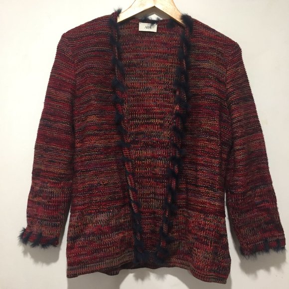ARA MULTICOLOR CARDIGAN SWEATER SIZE 10 - Picture 2 of 5